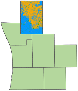 Map highlighting Newaygo County